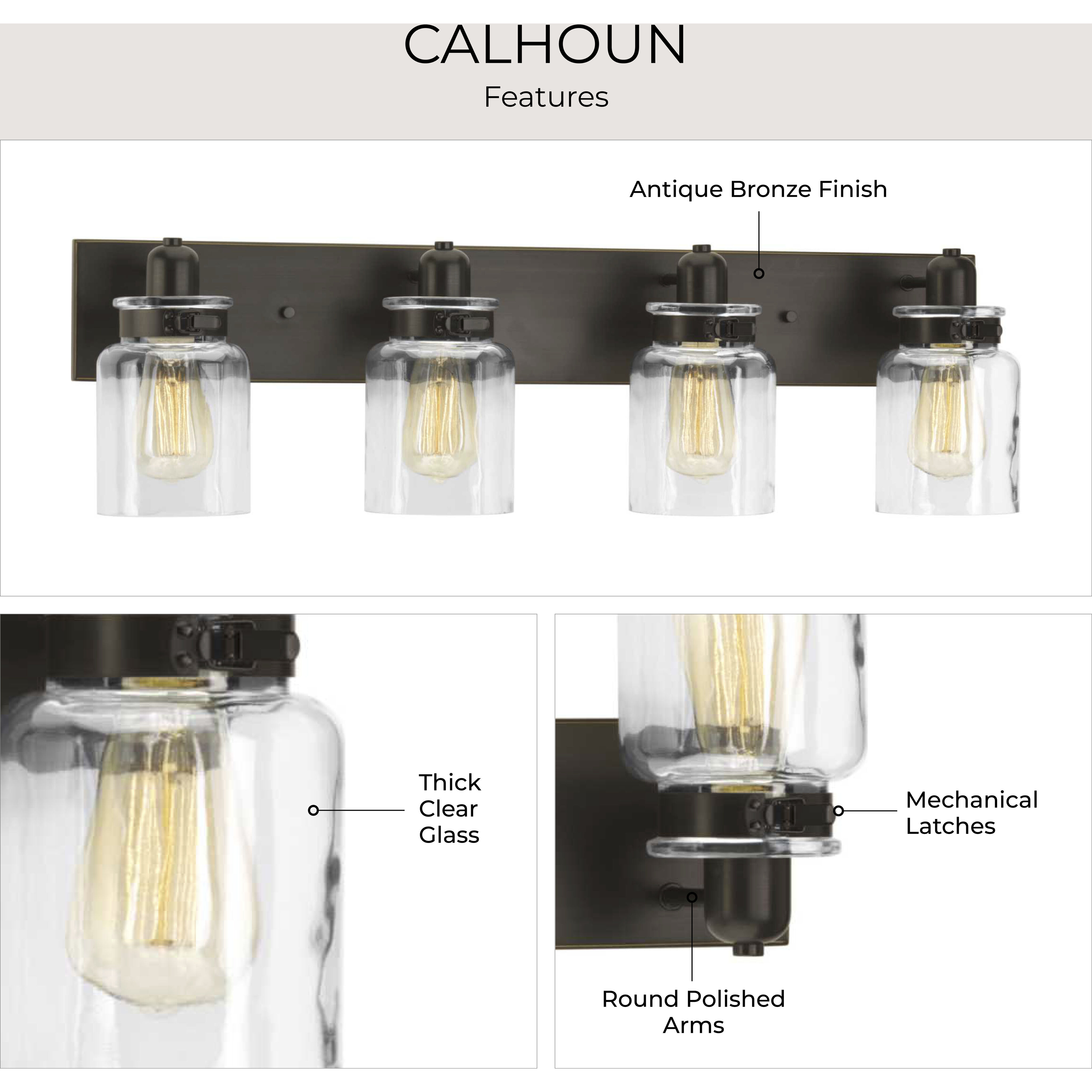 Buckley 4 Light 30 inch Antique Bronze Bath Vanity Wall Light