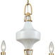 Wyndam 6 Light 30 inch Antique Gold Leaf with White Chandelier Ceiling Light