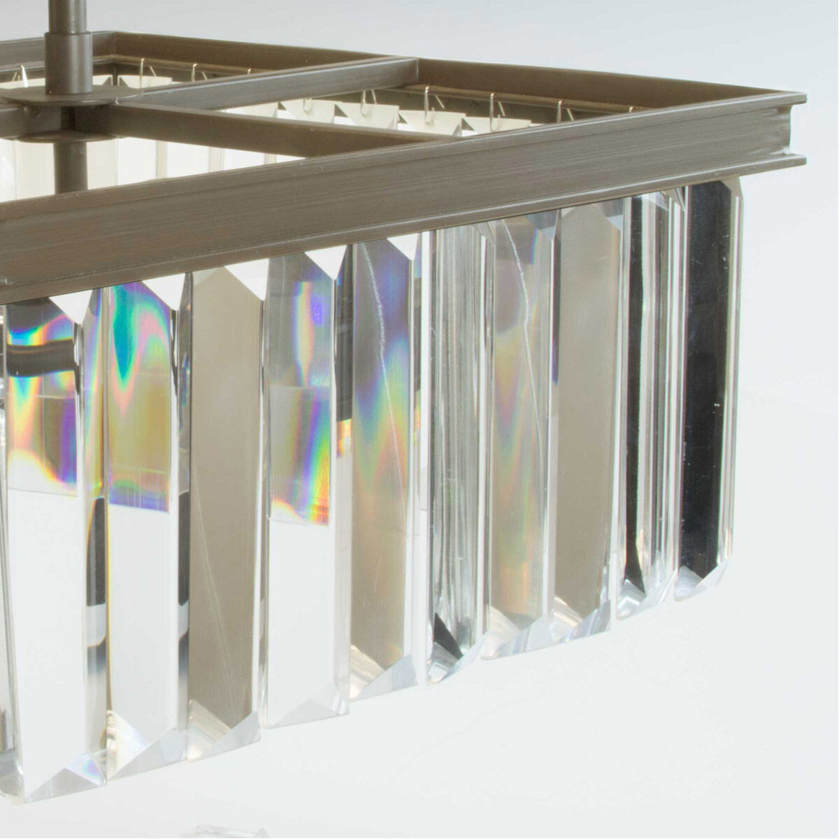 Benedict 4 Light 34 inch Silver Ridge Linear Chandelier Ceiling Light, Design Series