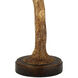 Gray 31 inch 100 watt Gold Leaf Table Lamp Portable Light