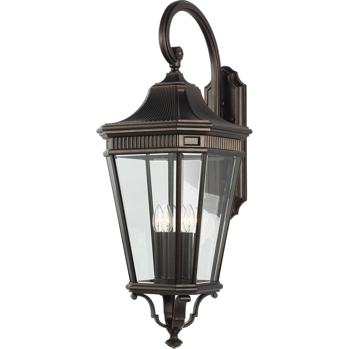 Quade 36.25 inch Grecian Bronze Outdoor Wall Lantern