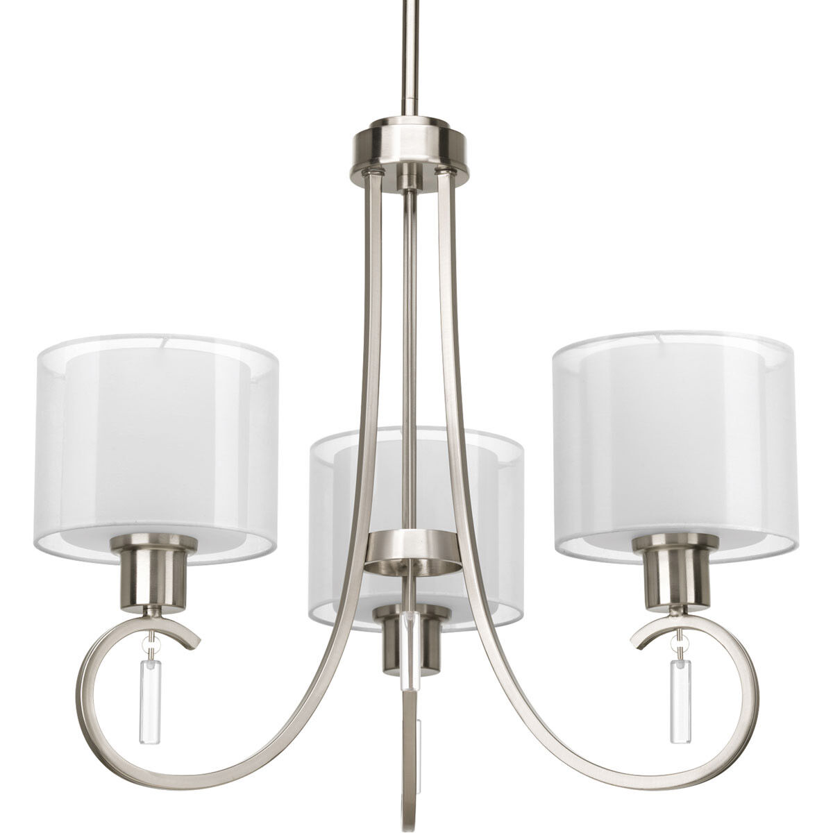 Beardsley 3 Light 22 inch Brushed Nickel Chandelier Ceiling Light
