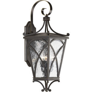 Madison 3 Light 27 inch Oil Rubbed Bronze Outdoor Wall Lantern, Large, Design Series