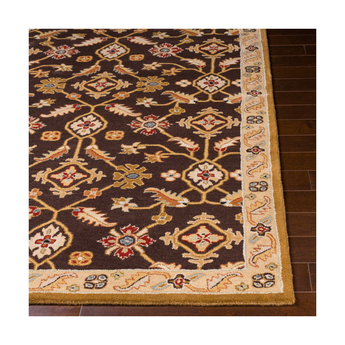 Edda 72 X 48 inch Dark Brown/Camel/Wheat/Khaki/Medium Gray/Rust Rugs, Wool