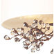 Ernestine 3 Light 16 inch Antique Darkwood Semi Flush Mount Ceiling Light