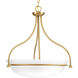 Erskine 3 Light 22.5 inch Brushed Bronze Inverted Pendant Ceiling Light