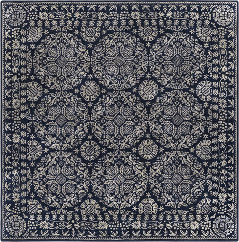 Hendrick 120 X 120 inch Dark Blue Rug, Square