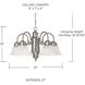 Booker 5 Light 21 inch Matte Nickel Chandelier Ceiling Light