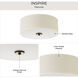 Mark 2 Light 13 inch Antique Bronze Flush Mount Ceiling Light