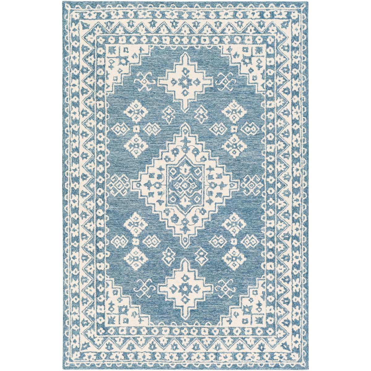 Ralph 90 X 60 inch Pale Blue/Beige/Sky Blue Rugs