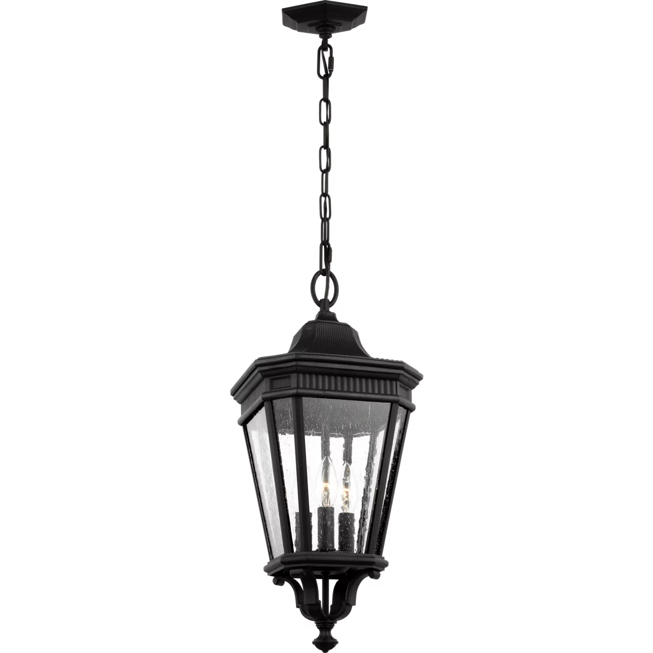 Quade 3 Light 9.5 inch Black Outdoor Hanging Lantern