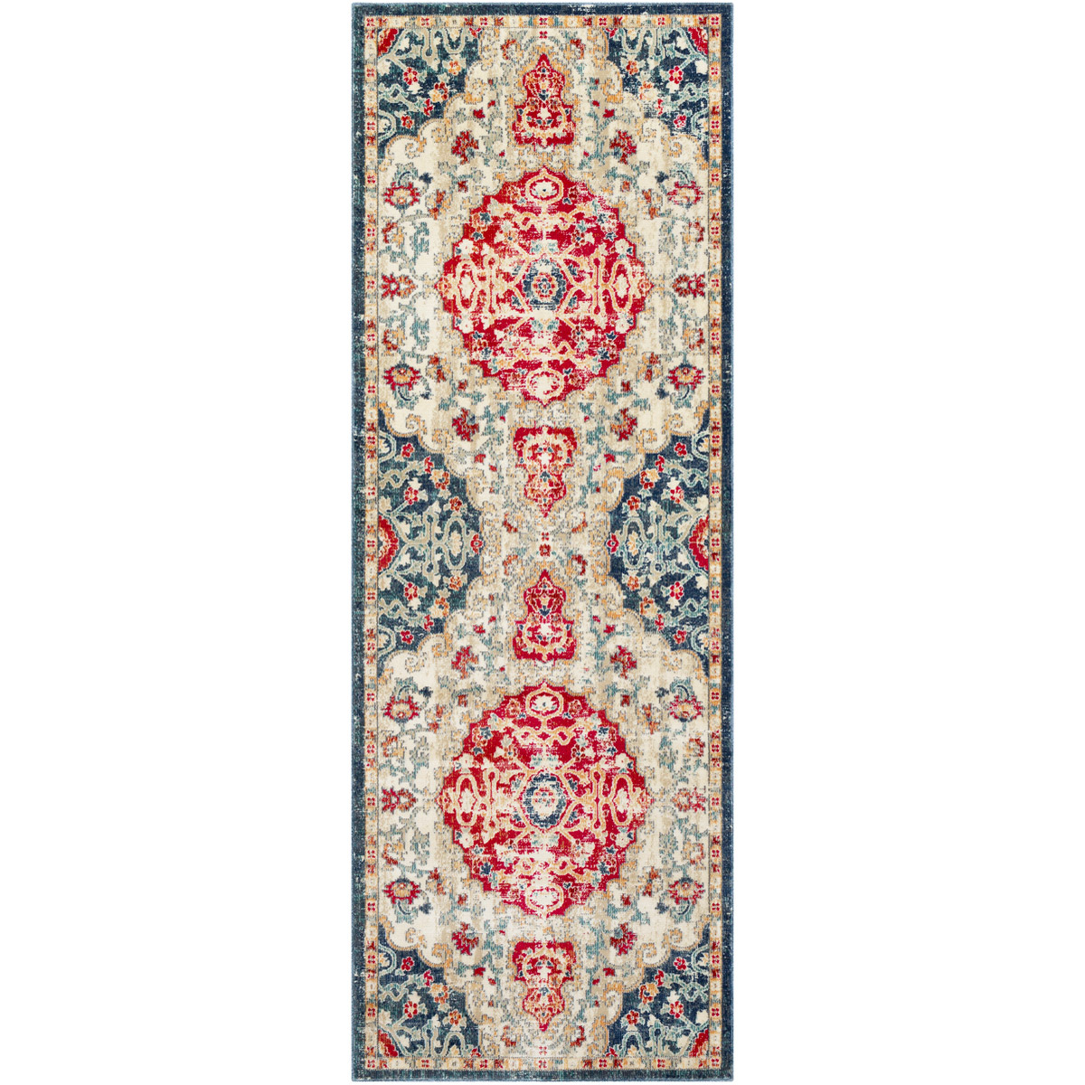 Prince 65 X 47 inch Bright Pink/Bright Red/Wheat/Saffron/Teal/Navy Rugs