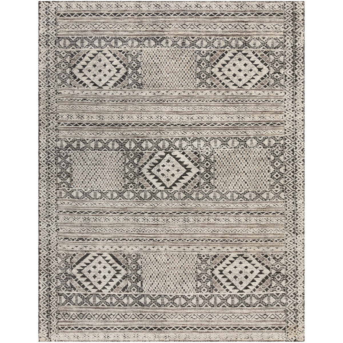 Tostig 36 X 24 inch Black/White/Charcoal Rugs