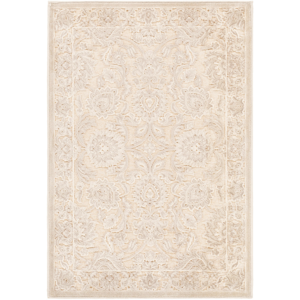 Eusebius 36 X 26 inch Beige/Taupe/Khaki Rugs, Viscose and Chenille