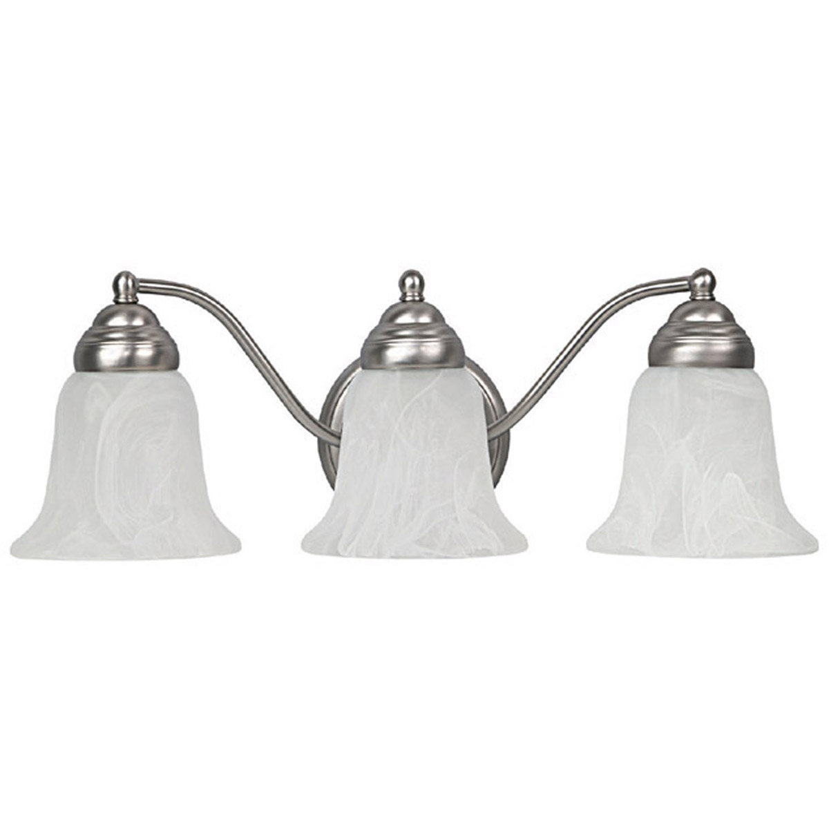 Booker 3 Light 19 inch Matte Nickel Vanity Light Wall Light
