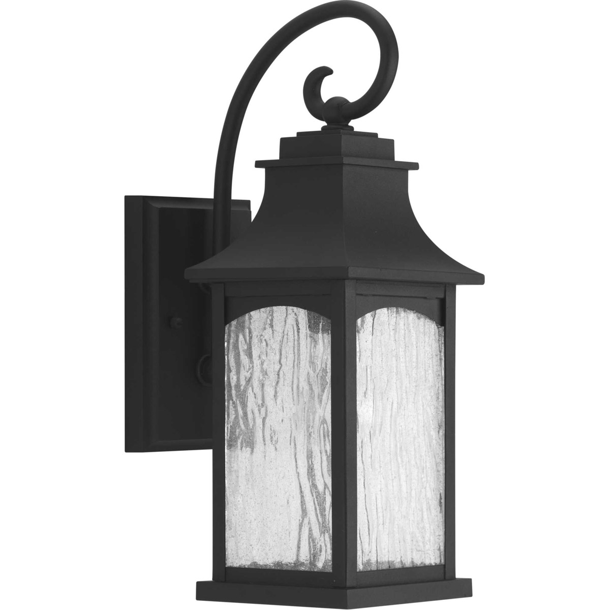 Corrina 1 Light 16 inch Textured Black Outdoor Wall Lantern, Small