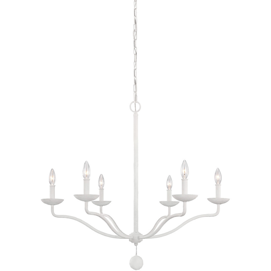 Ultima 6 Light 32.5 inch Plaster White Chandelier Ceiling Light
