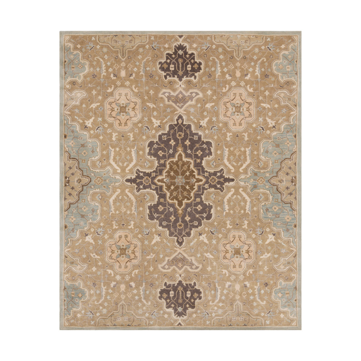 Ridley 120 X 96 inch Taupe/Camel/Khaki/Medium Gray Rugs, Wool