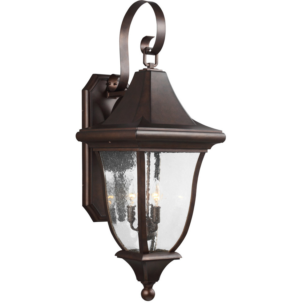 Caius 3 Light 33.75 inch Patina Bronze Outdoor Wall Lantern