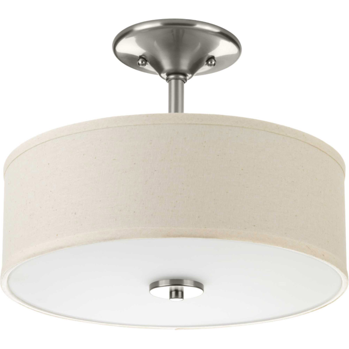 Mark LED 13 inch Brushed Nickel Semi-Flush Mount Ceiling Light