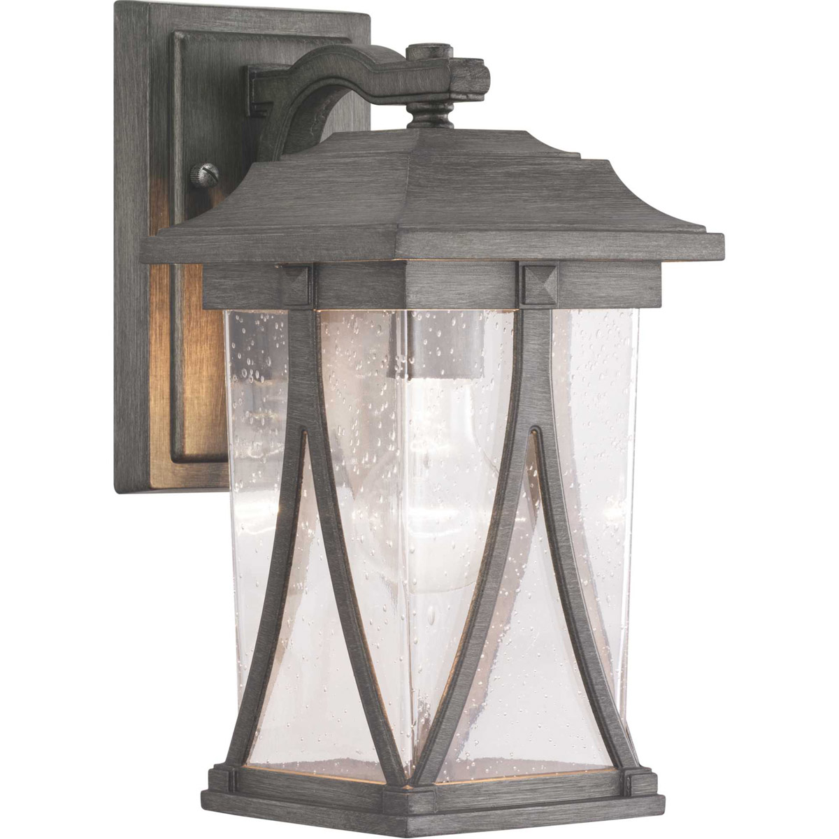 Luce 1 Light 12 inch Antique Pewter Outdoor Wall Lantern, Small