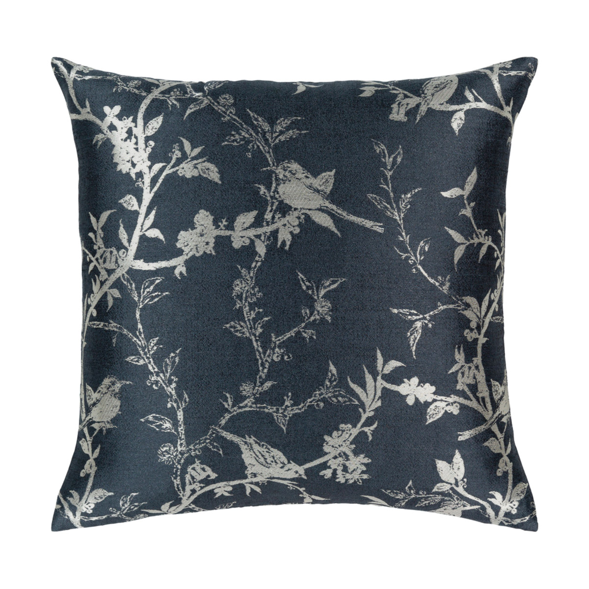 Remember 22 X 22 inch Charcoal/Metallic - Silver Pillow Cover, Square