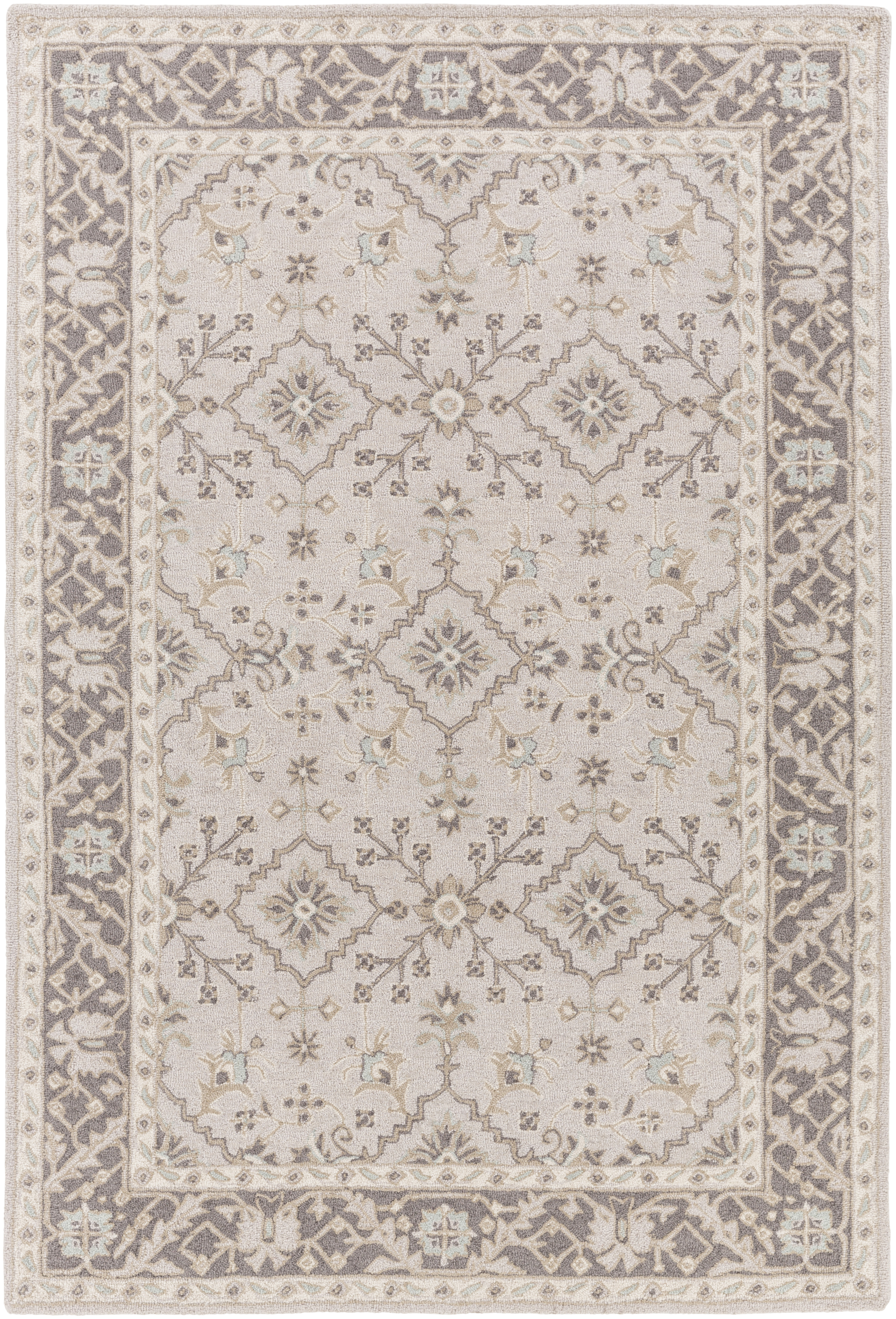 Susan 90 X 60 inch Medium Gray Rug, Rectangle