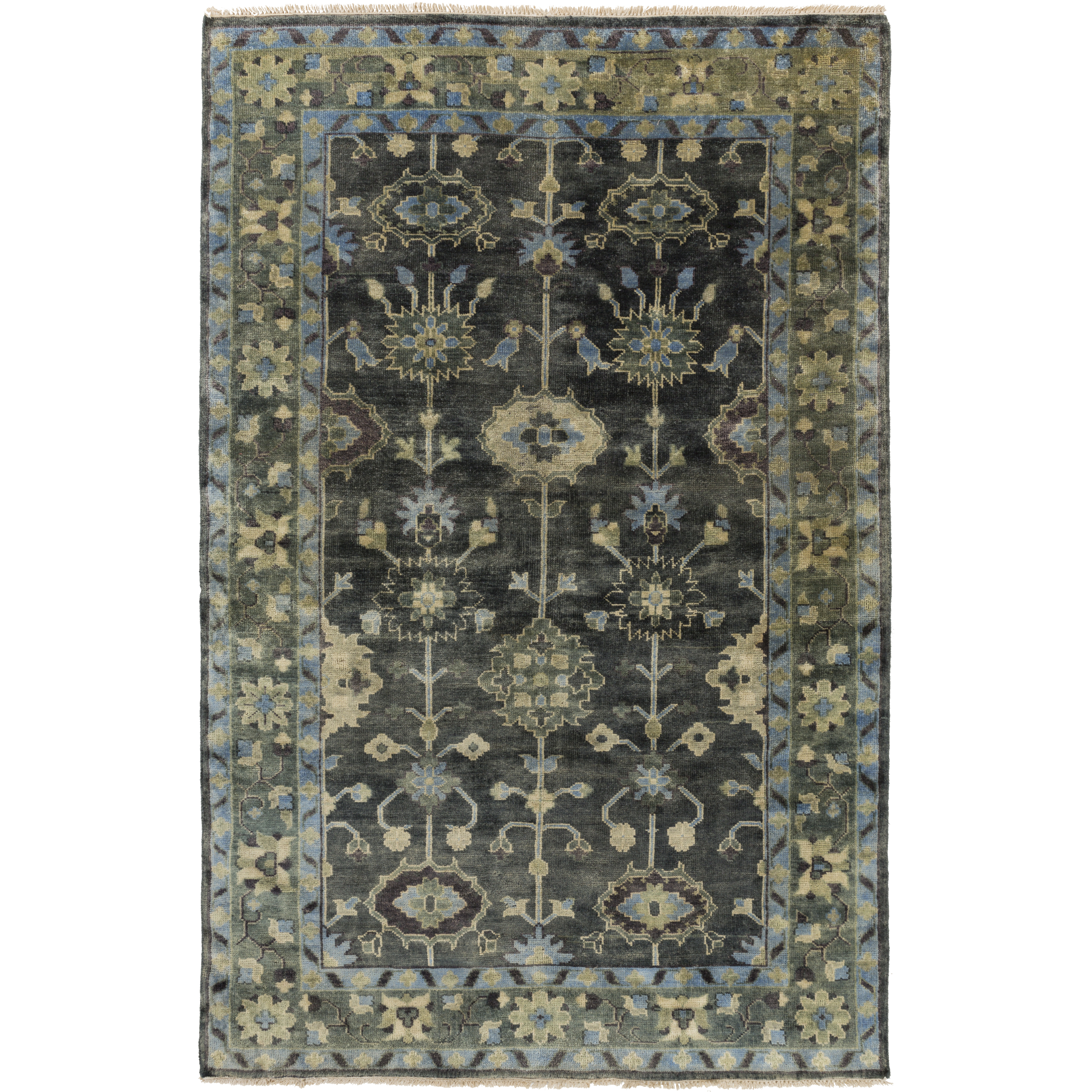Kinsey 36 X 24 inch Medium Green Rug, Rectangle
