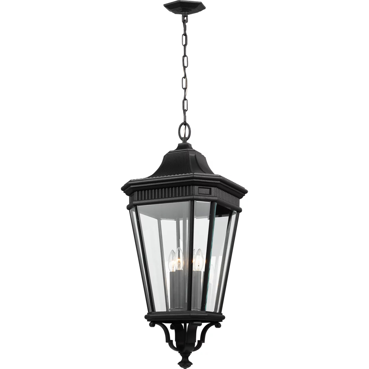 Quade 13.63 inch Black Outdoor Hanging Lantern