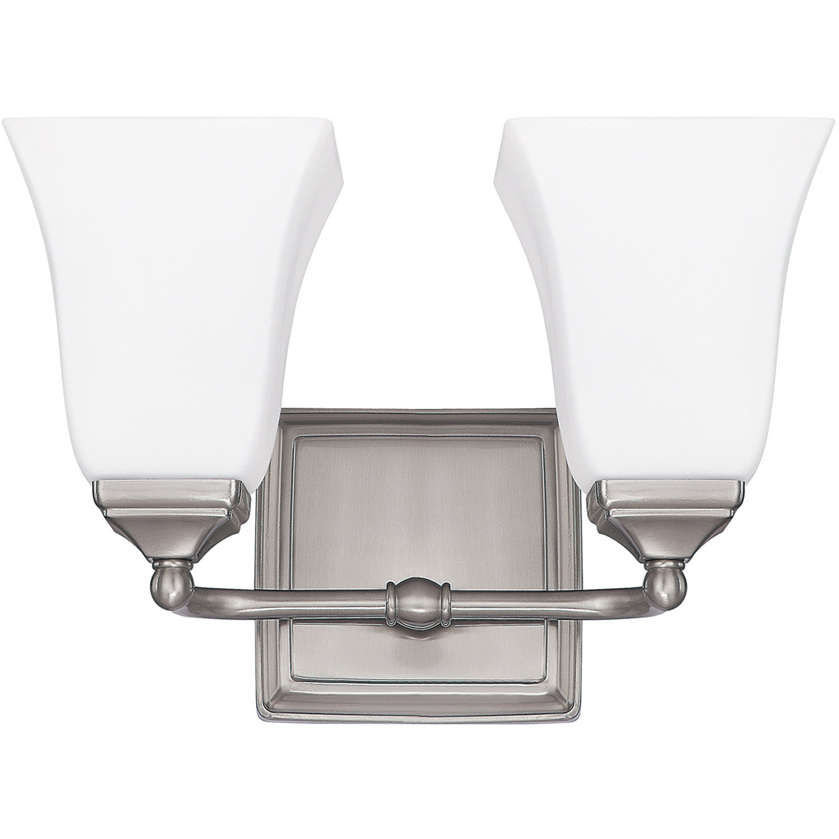Booker 2 Light 12.5 inch Brushed Nickel Vanity Light Wall Light