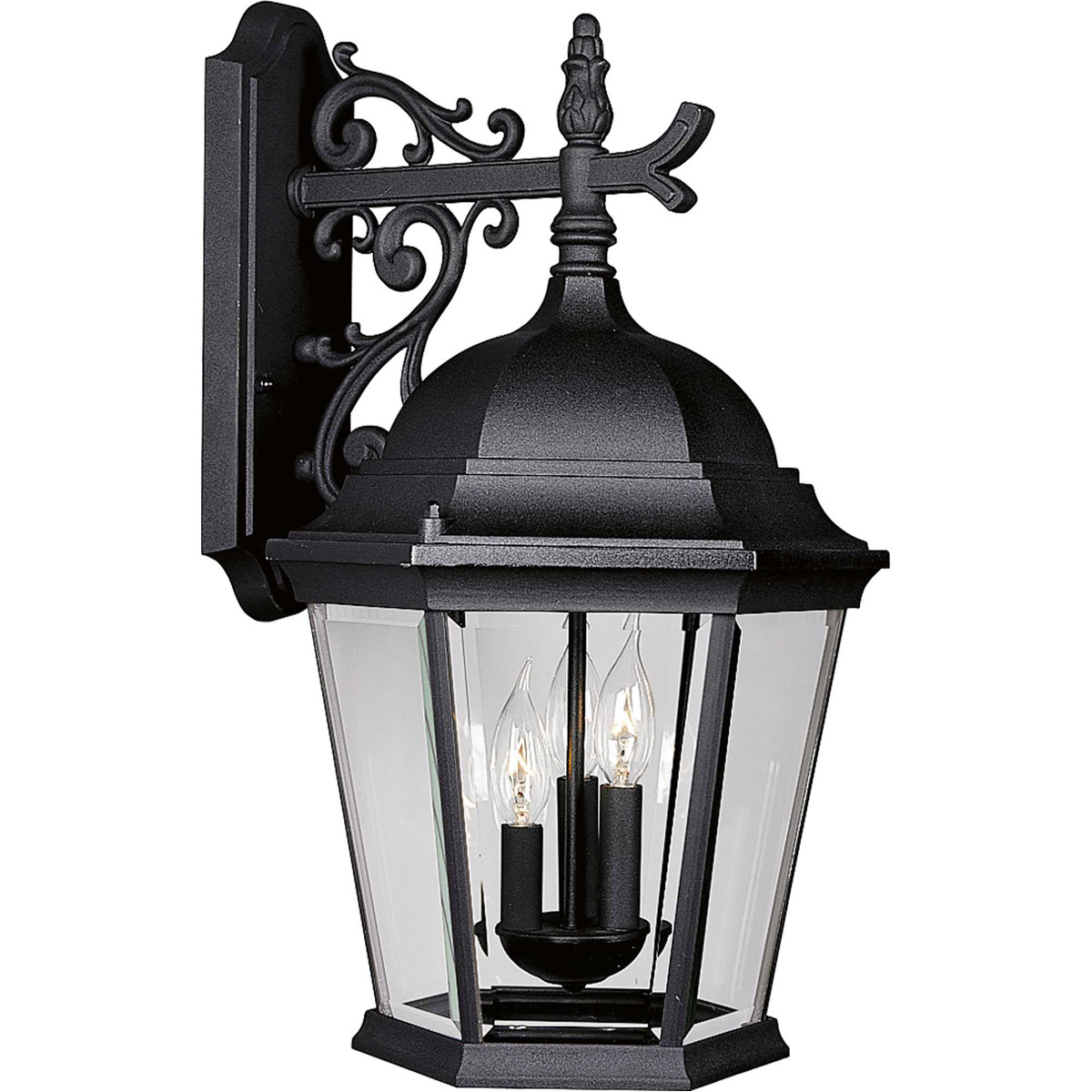 Dover 3 Light 22 inch Textured Black Outdoor Wall Lantern