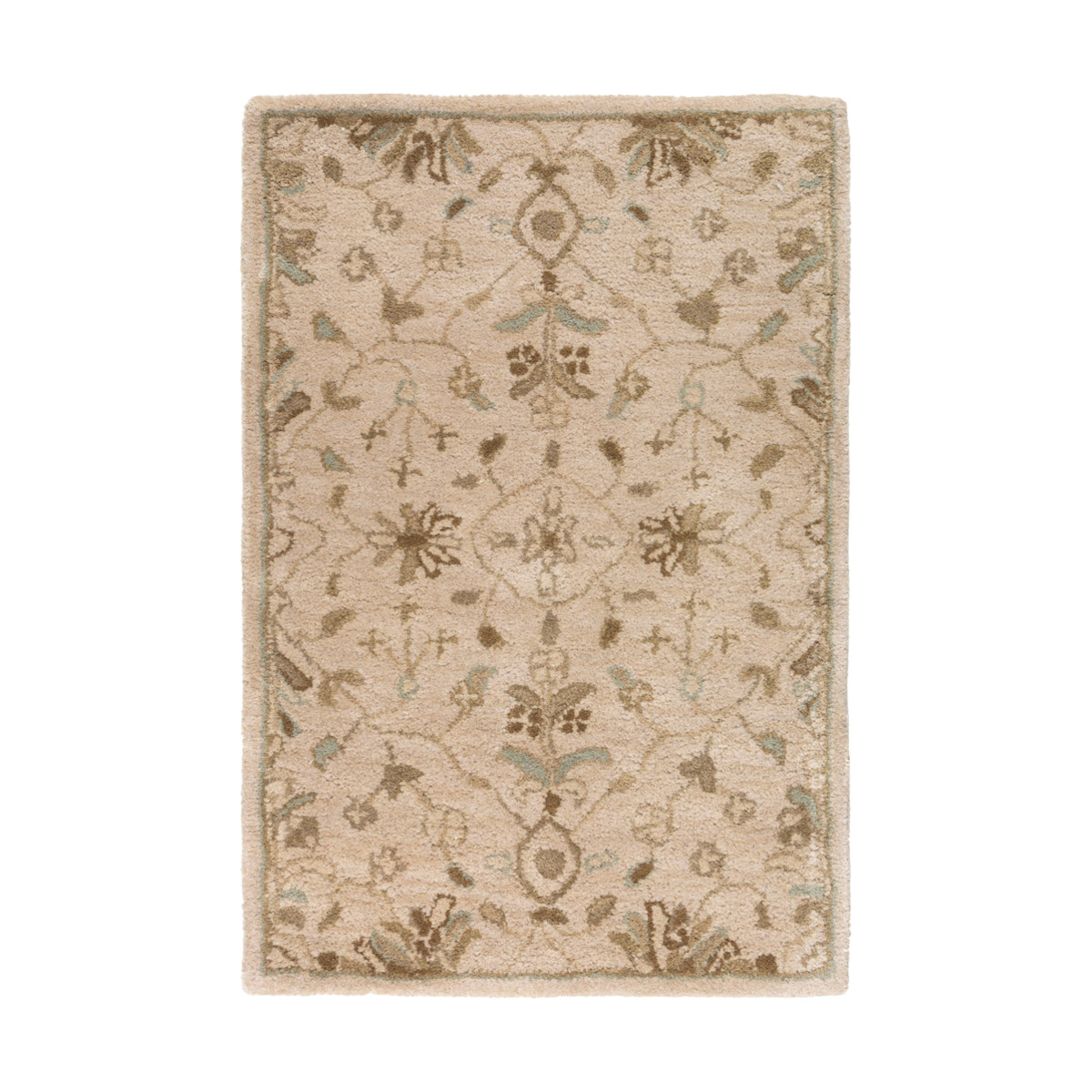 Edda 108 X 72 inch Khaki/Medium Gray/Light Gray/Camel/Sage/Dark Brown Rugs, Wool