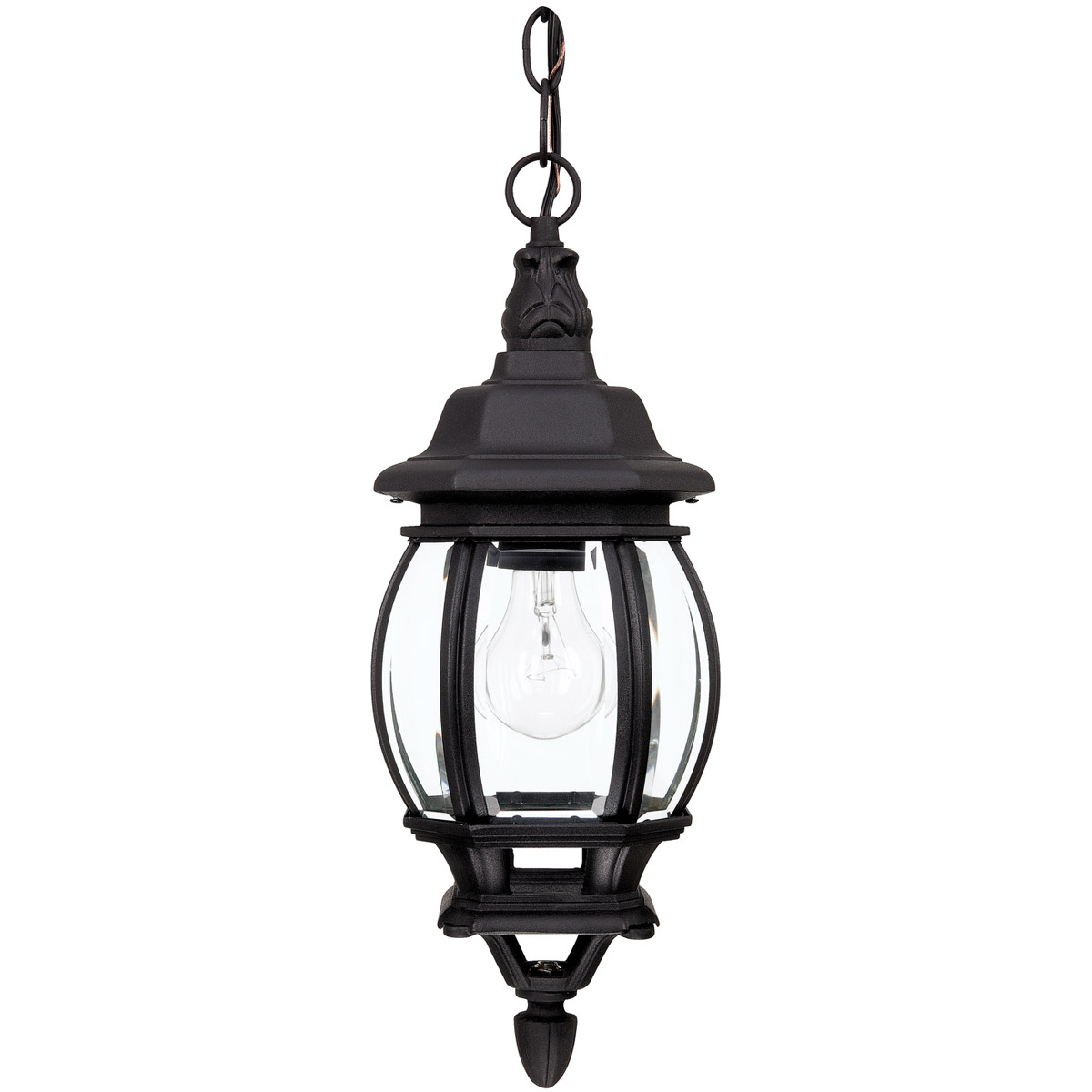 Kelsi 1 Light 6.5 inch Black Outdoor Hanging Lantern