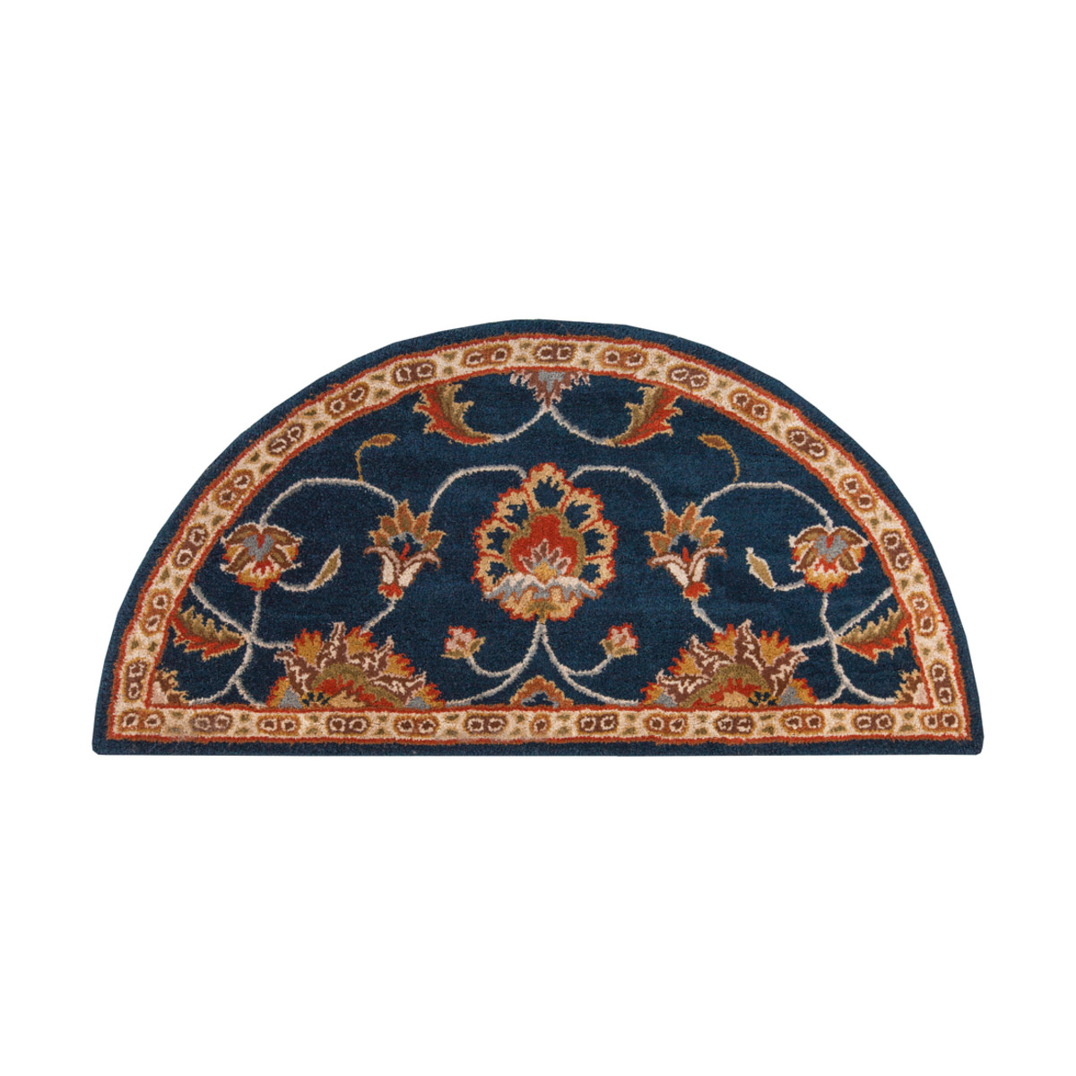 Edda 48 X 24 inch Navy/Khaki/Rust/Tan/Dark Brown Rugs, Wool
