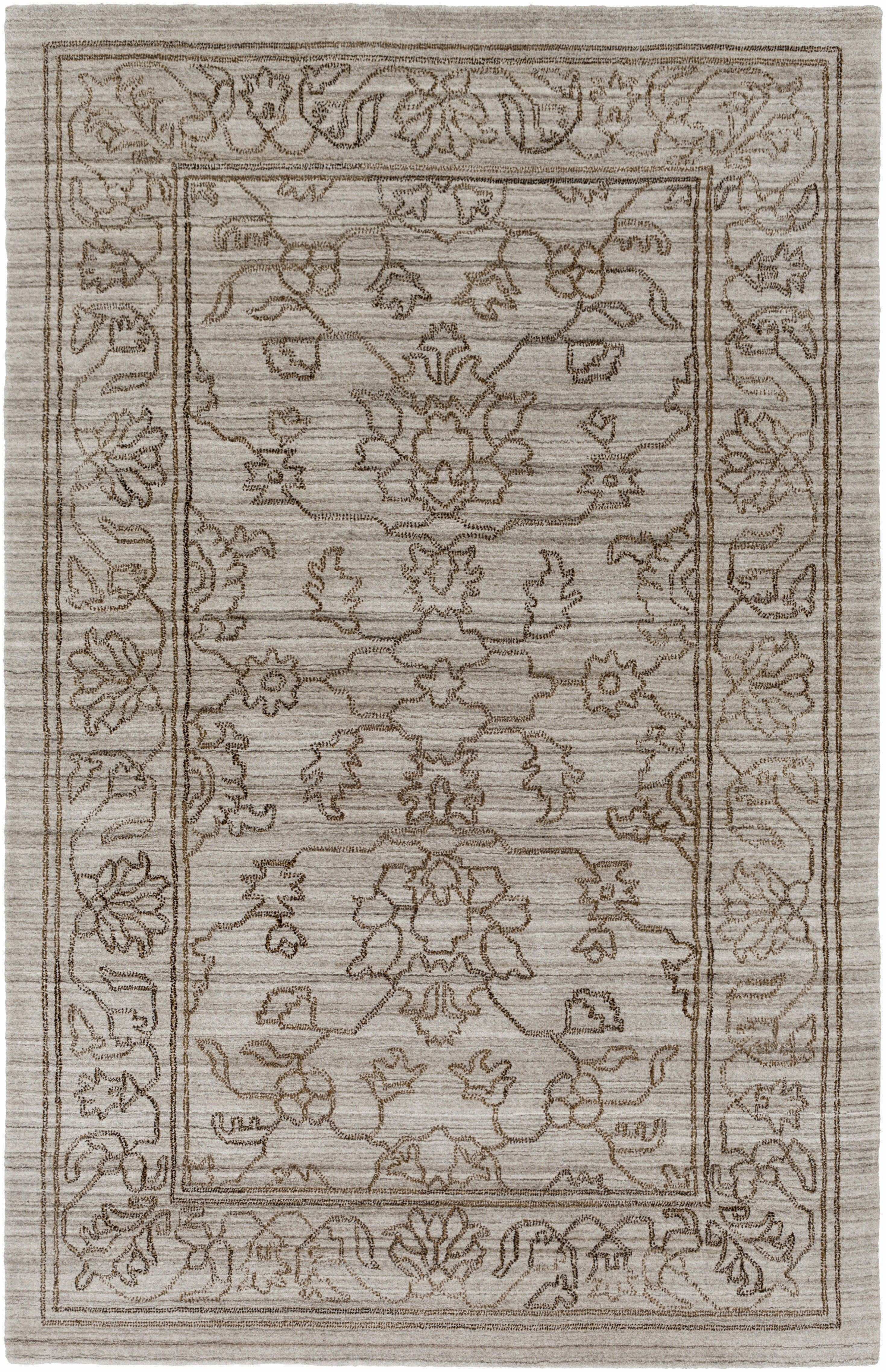 Estelle 72 X 48 inch Light Gray Rug, Rectangle