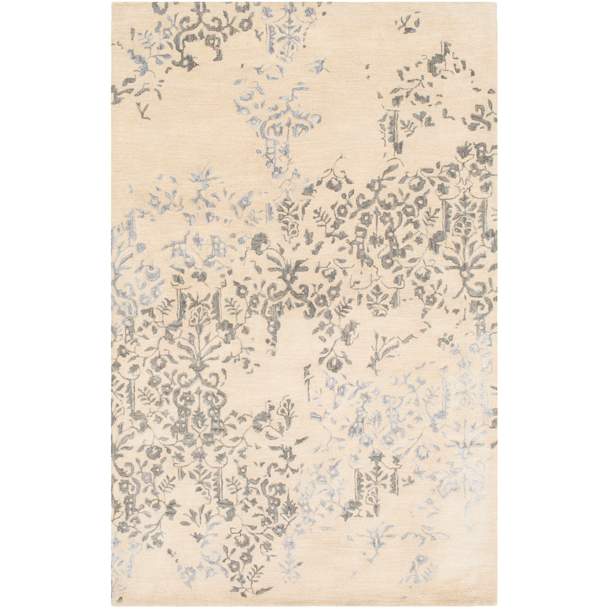 Maris 96 X 60 inch Moss/Charcoal/Light Gray Rugs, Rectangle