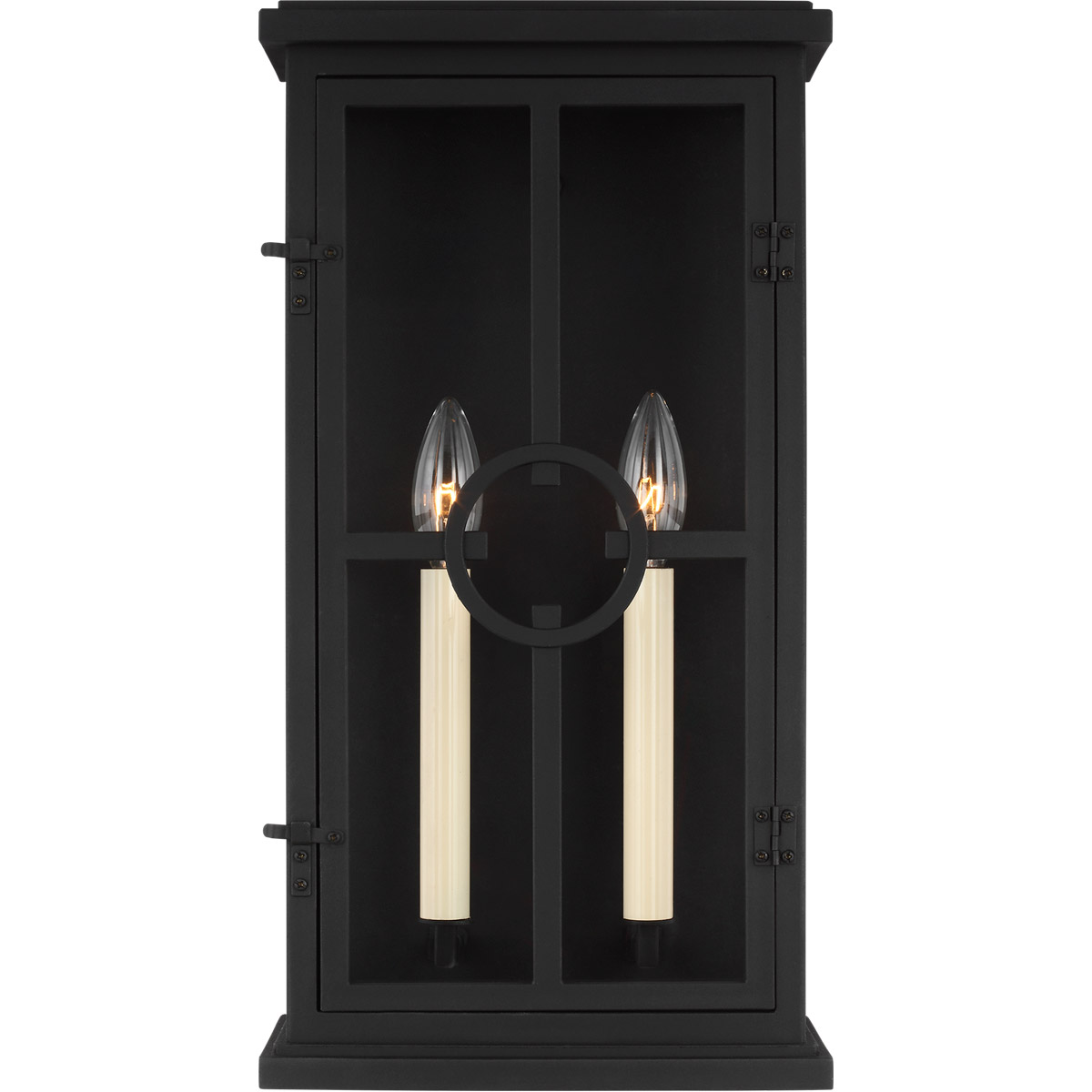 Leyna 2 Light 18 inch Textured Black Outdoor Wall Lantern
