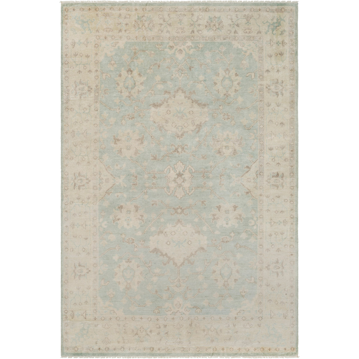 Wayne 36 X 24 inch Gray and Brown Area Rug, Wool and Silk