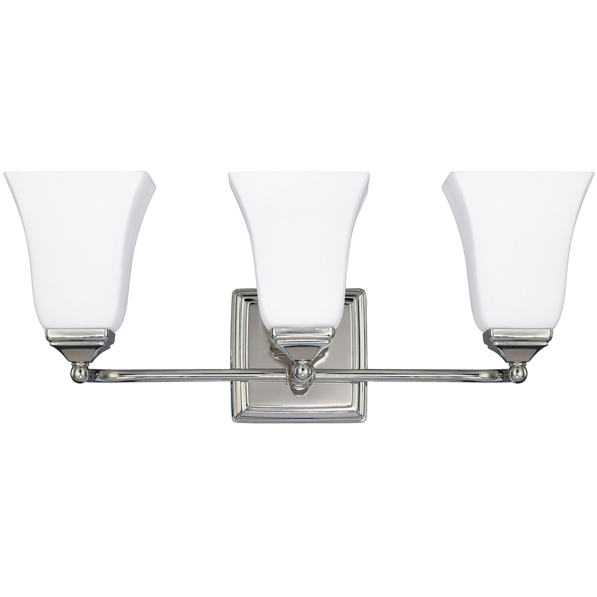 Booker 3 Light 20 inch Polished Nickel Vanity Light Wall Light
