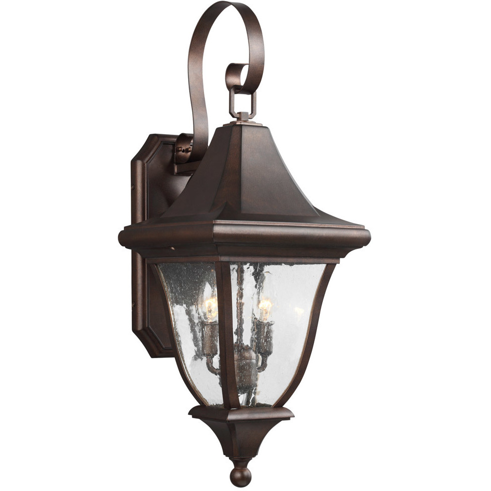 Caius 2 Light 26.5 inch Patina Bronze Outdoor Wall Lantern