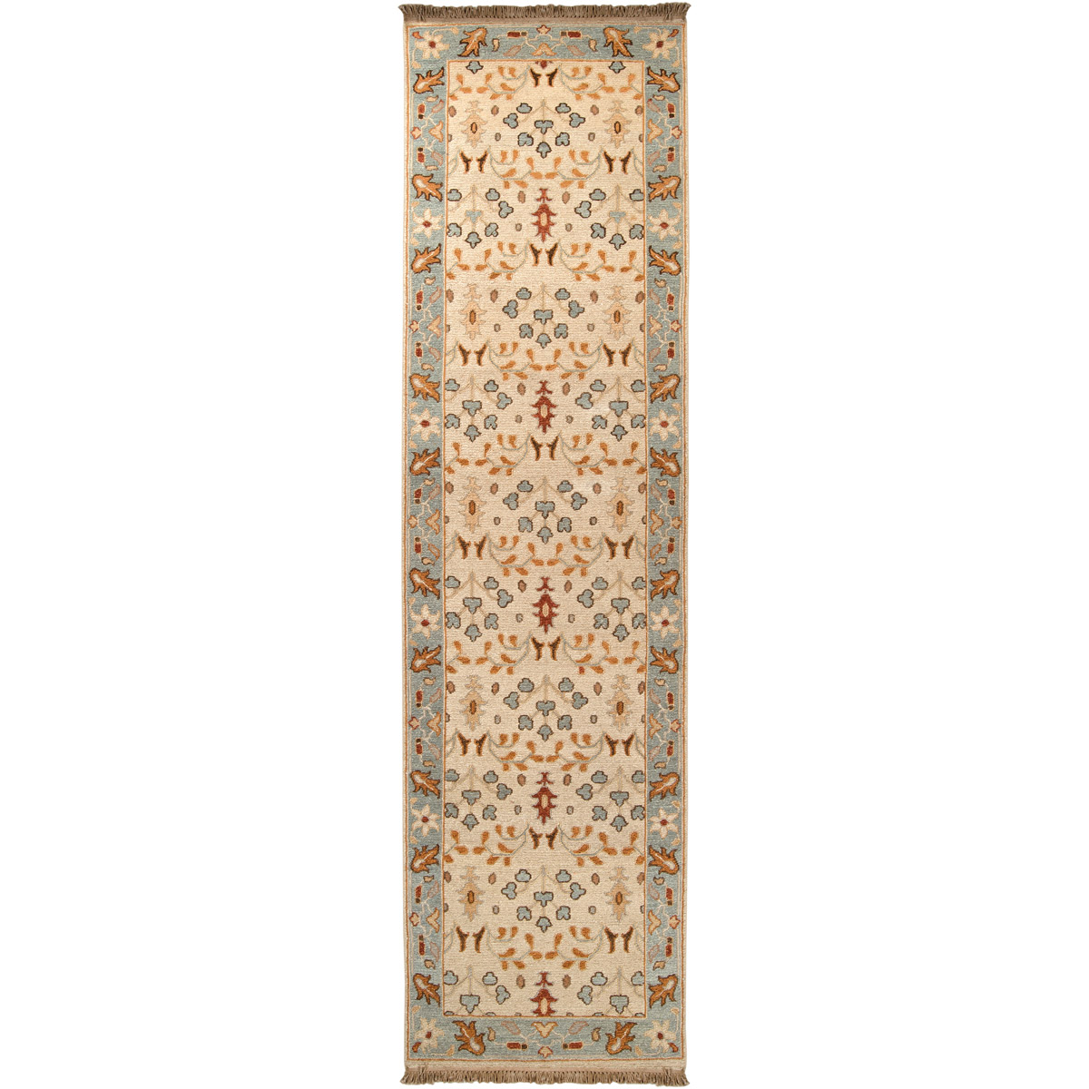 Ursan 168 X 120 inch Khaki/Aqua/Burnt Orange/Dark Brown/Medium Gray Rugs, Wool