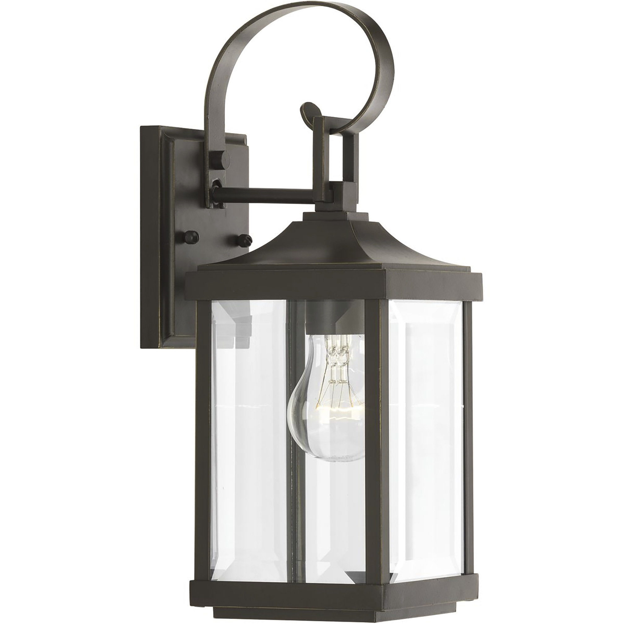 Caelum 1 Light 15 inch Antique Bronze Outdoor Wall Lantern, Small, Design Series