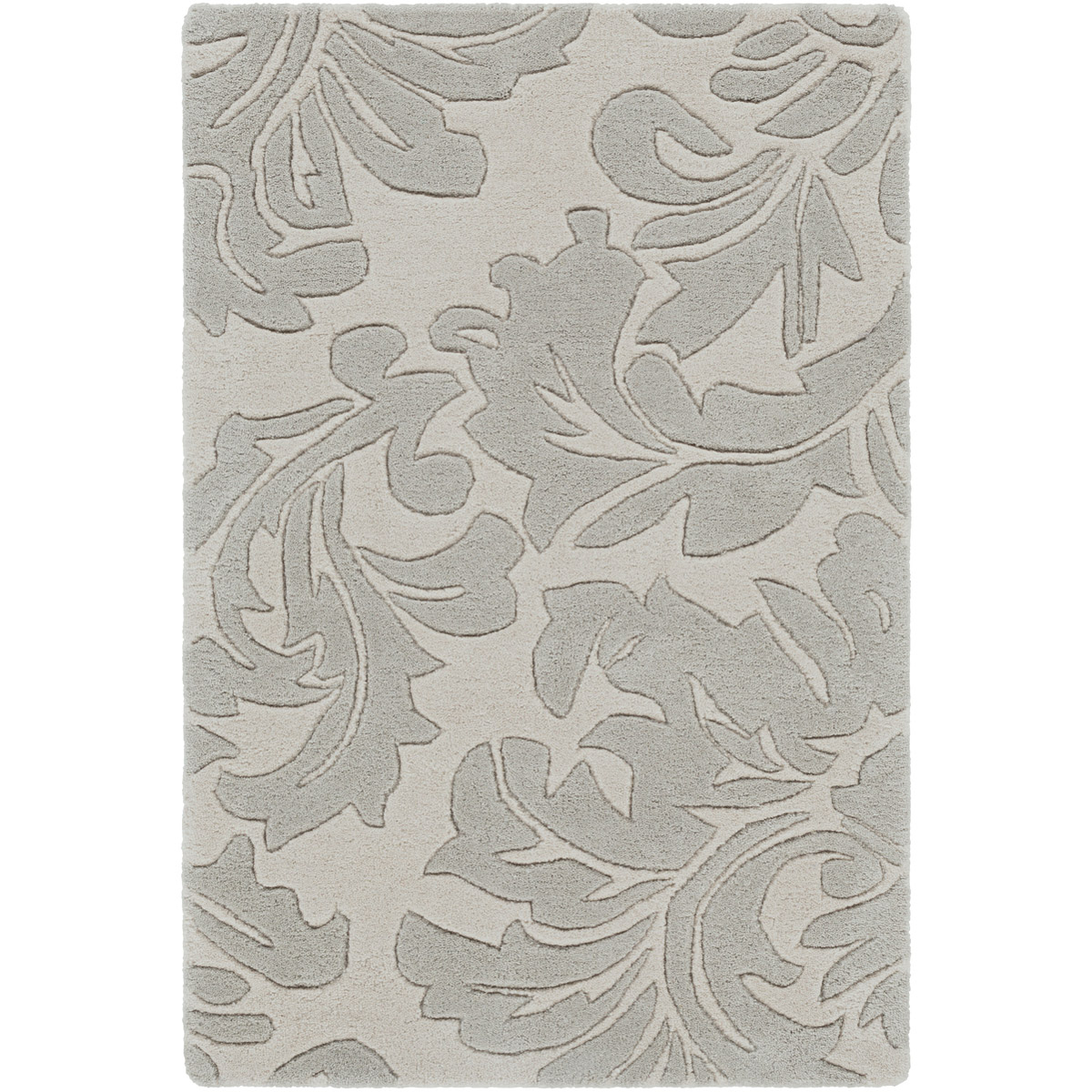 Magna 48 X 48 inch Medium Gray/Cream Rugs, Wool