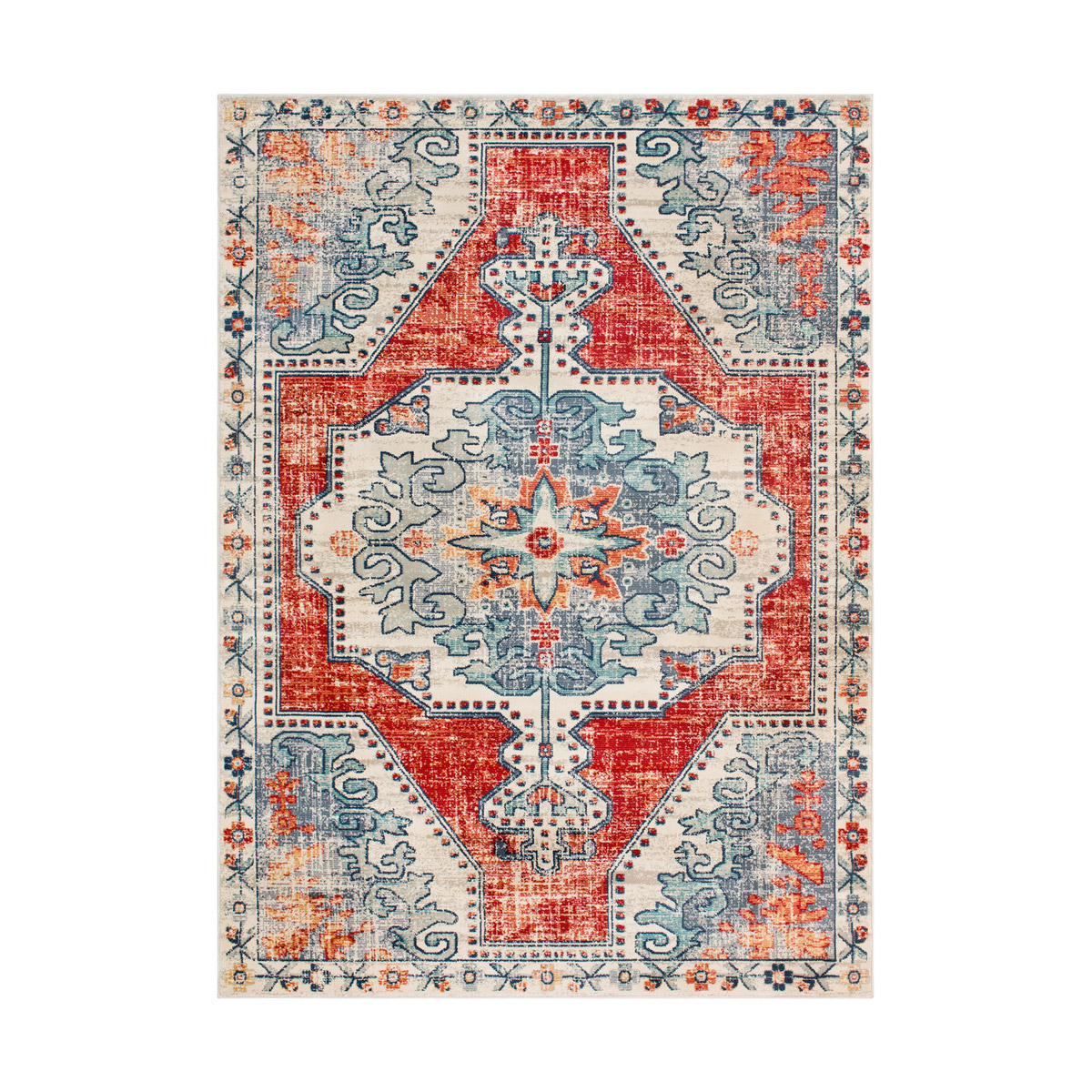 Prince 65 X 47 inch Red Rug, Rectangle