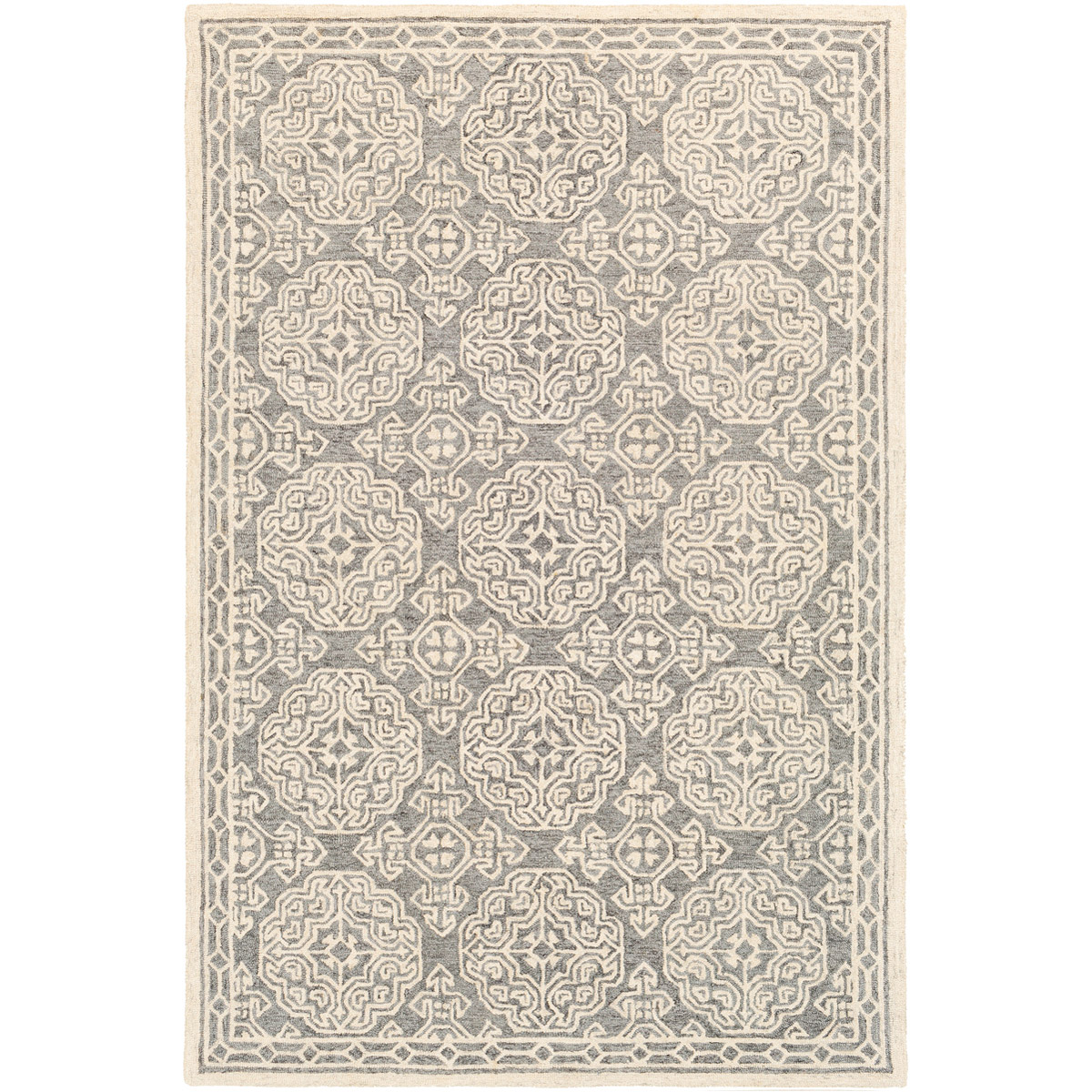 Ralph 90 X 60 inch Gray Rug, Rectangle