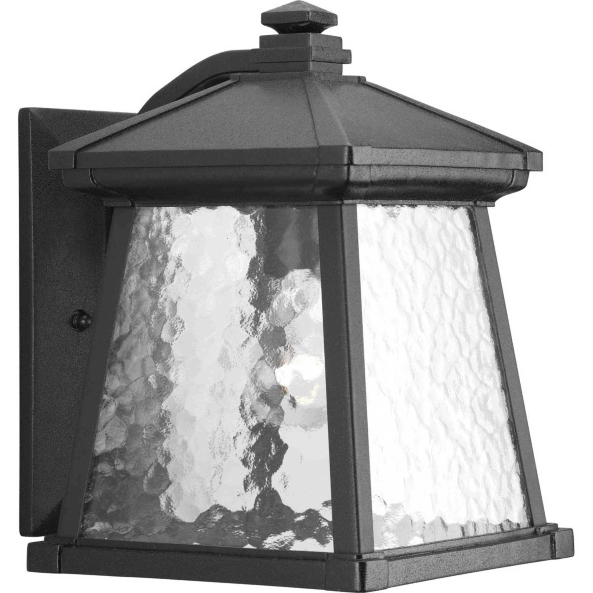 Idina 1 Light 12 inch Textured Black Outdoor Wall Lantern, Medium