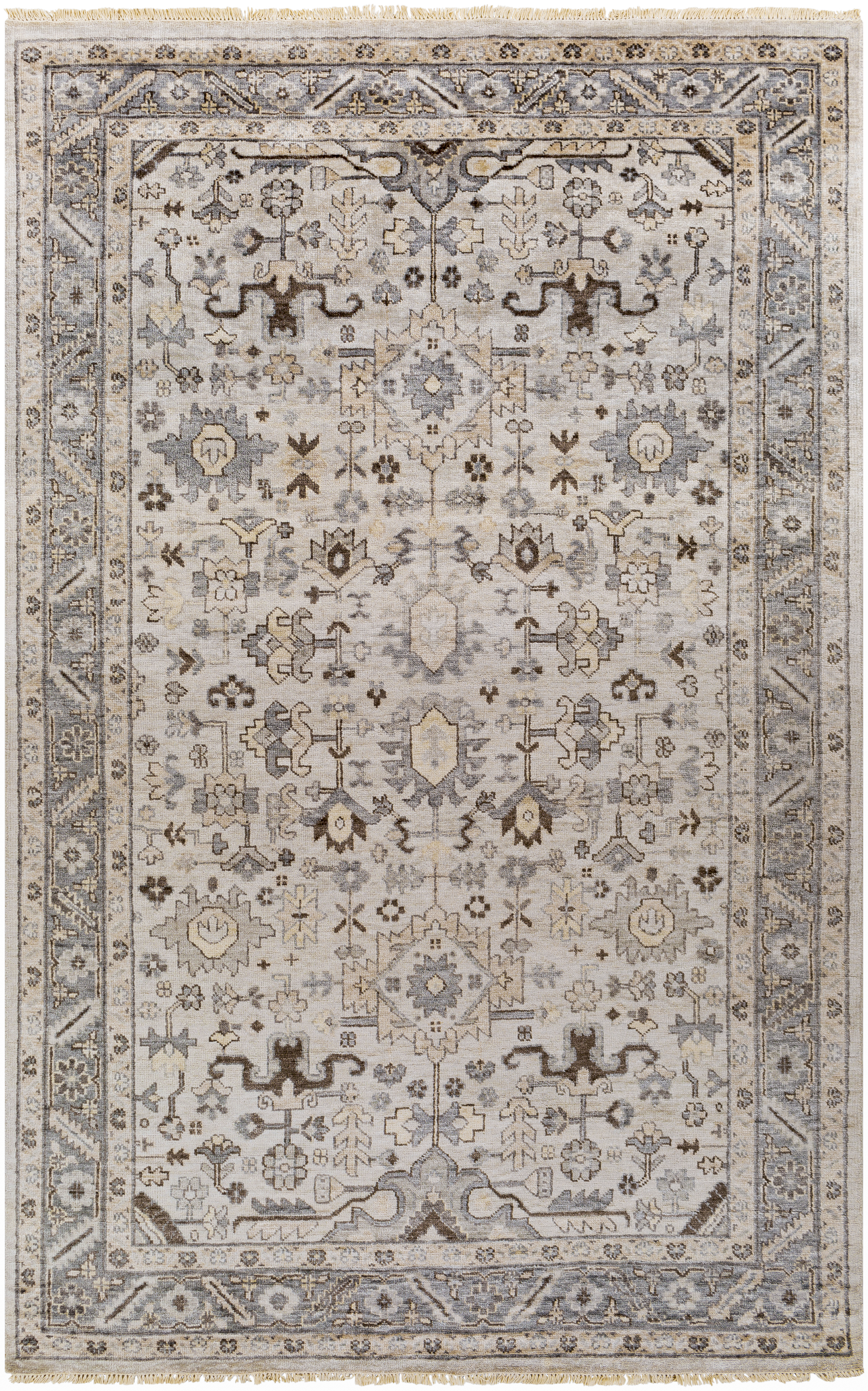 Poppy 108 X 72 inch Light Gray Rug, Rectangle