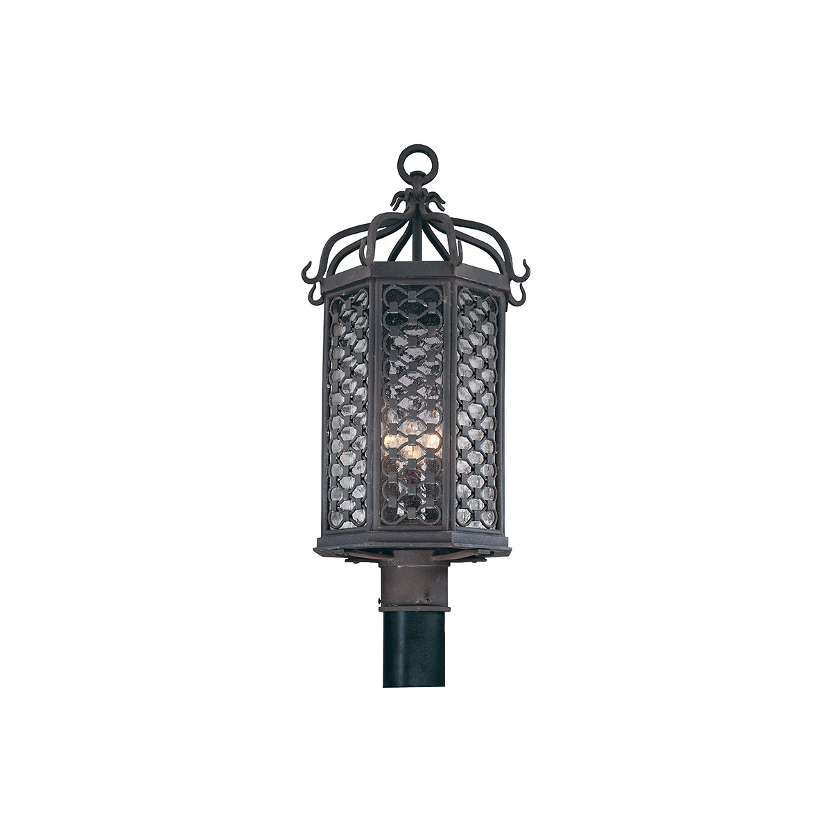 Priscilla 3 Light 23 inch Old Iron Post