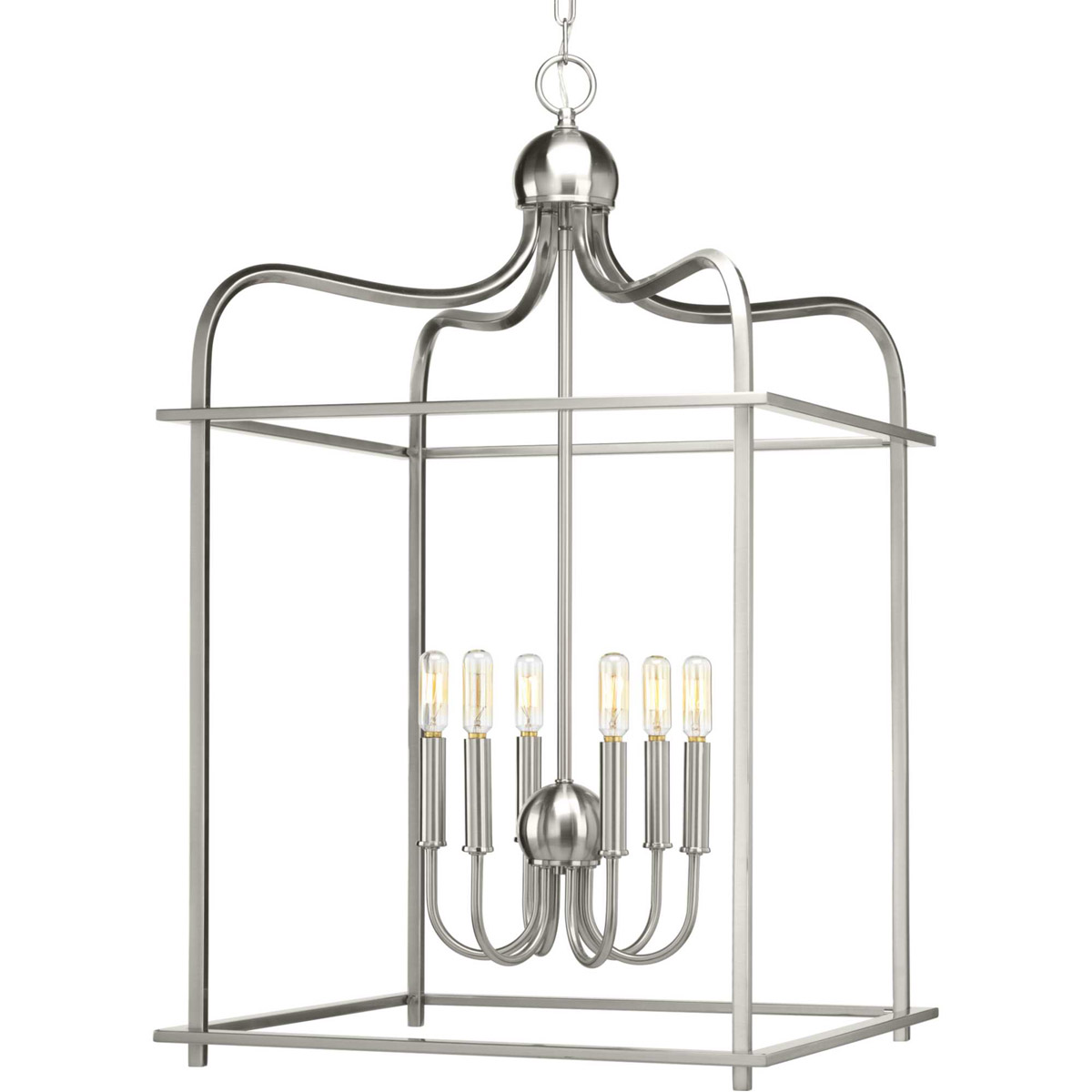 Stokley 6 Light 20 inch Brushed Nickel Pendant Ceiling Light, Design Series