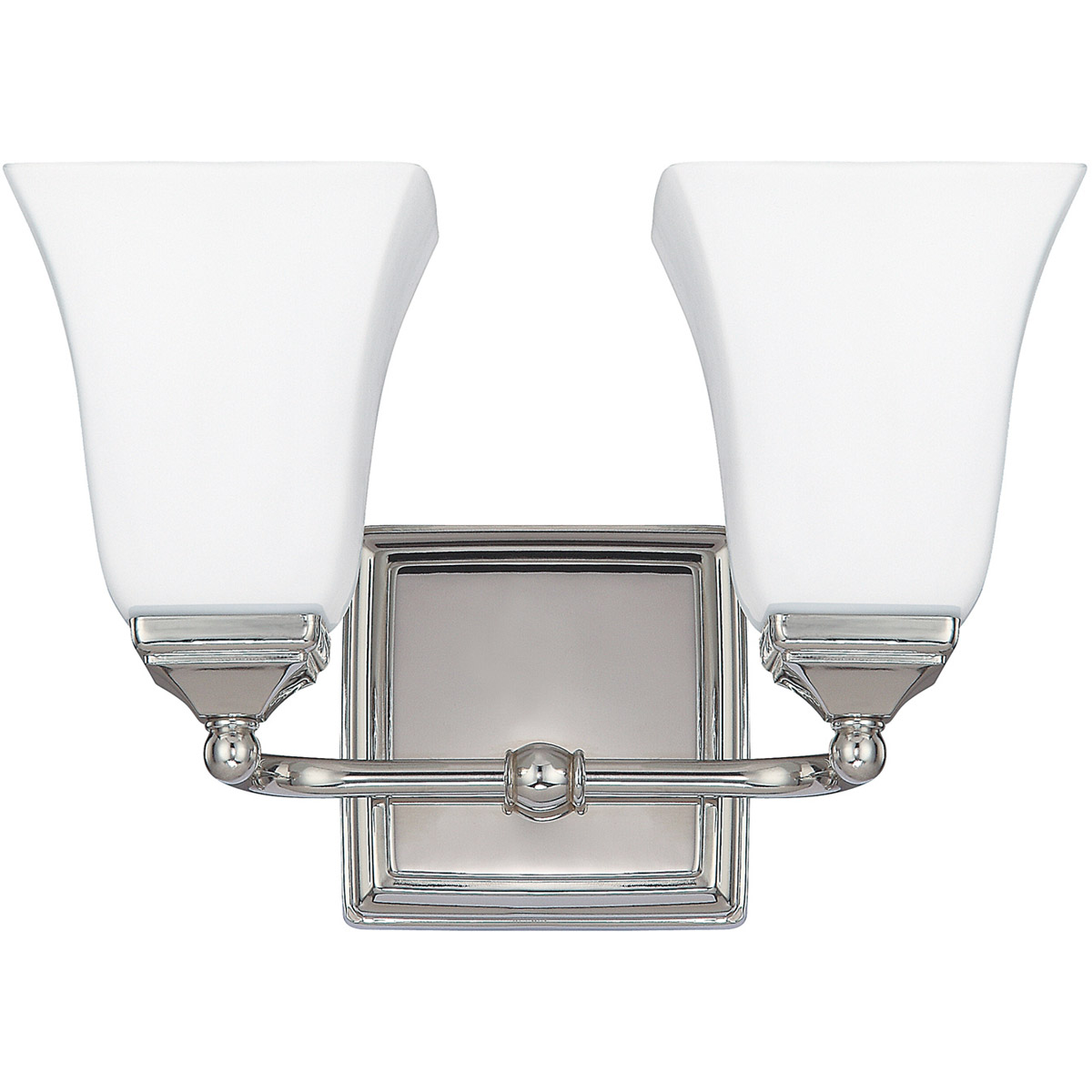 Booker 2 Light 12.5 inch Polished Nickel Vanity Light Wall Light